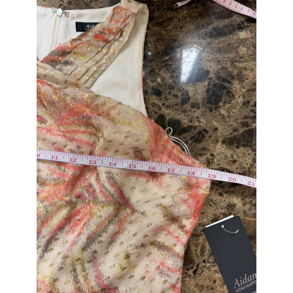 Aidan Mattox Women's Maxi Dress Beige Coral Color Sleeveles NEW MSRP $330 Size16 - Picture 4 of 13